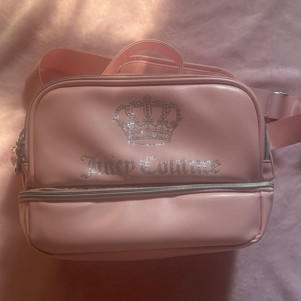 Juicy Couture Pink lunch bag with Silver Accents